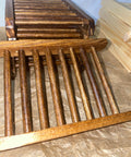 Natural dark wood soap tray
